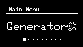 NGEN Generator Sub-menu